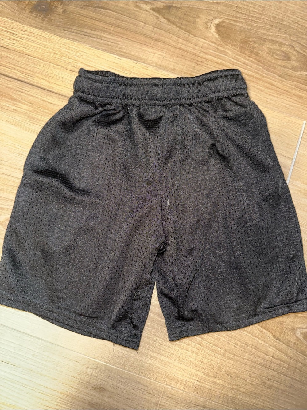 Kids Black Athletic Mesh Shorts